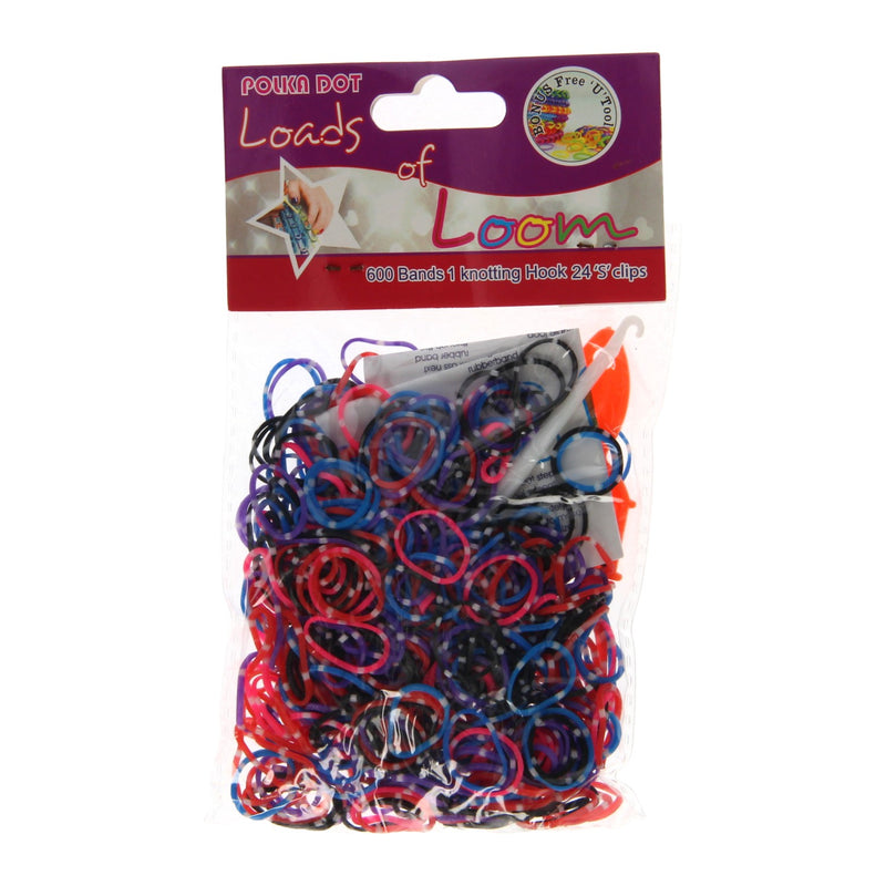 Load image into Gallery viewer, Loom bands polka dots set, 600st.
