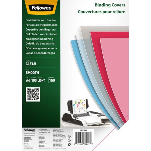 Inbindkaft fellowes 5384501 pet transparant