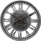 Technoline wt 1585 - wandklok - quartz -bewegende tandwielen door extra batterij - romeinse cijfers - grijs - zilverkleurig - zwart - ∅ 50,8 cm
