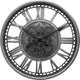 Technoline wt 1585 - wandklok - quartz -bewegende tandwielen door extra batterij - romeinse cijfers - grijs - zilverkleurig - zwart - ∅ 50,8 cm