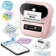 Phomemo m220 - bluetooth labelprinter - thermische label maker - draagbare printer - 203 dpi - voor barcode, adreslabels en bedrijfsetiketten - roze