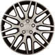 Versaco wieldoppen dakar zilver zwart 16 inch - set (4 stuks)
