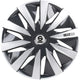 wieldoppen Lazio 14 inch ABS grijs zilver set van 4