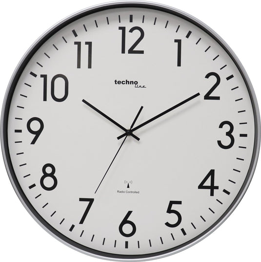 Merkloos sans marque wandklok technoline wt 8998 50 cm zilver