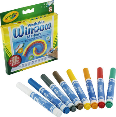 Crayola - viltstiften - 8 wasbare raamstiften voor kinderen
