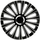 Carpoint wieldoppen le mans pro 16 inch abs zwart zilver set van 4
