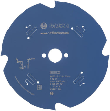 Bosch accessoires cirkelzaagblad expert for fiber cement 160x20x2.2 1.6x4t - 2608644121