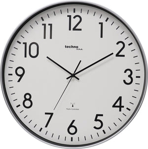 Merkloos sans marque wandklok technoline wt 8998 50 cm zilver
