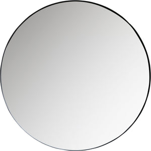 Woood doutzen spiegel - metaal - zwart - 115x115x5