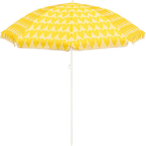 Mica decorations heart strandparasol - h180 x ø160 cm - geel