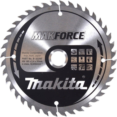 Makita b-32297 makforce handcirkelzaagblad-160x20 mm 40t atb