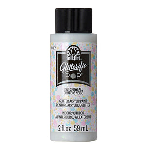 Folkart • glitterific pop acrylic paint snowfall 59ml