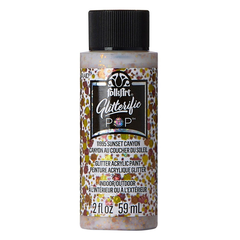 Load image into Gallery viewer, Folkart • glitterific pop acrylic paint sunset canyon 59ml
