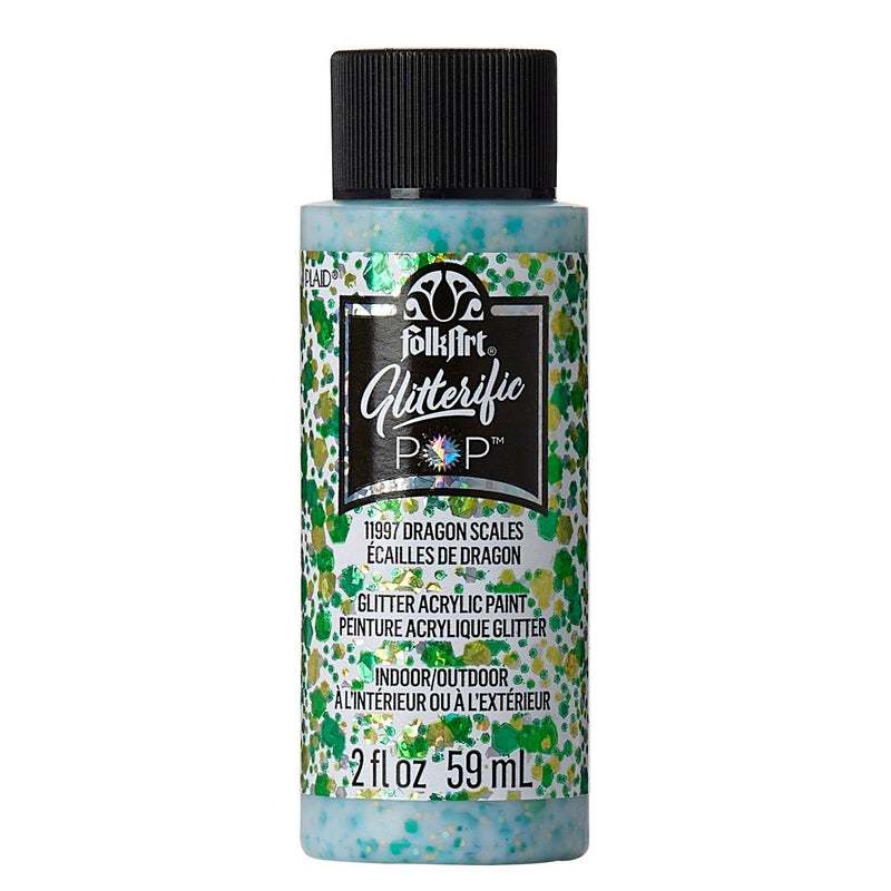 Load image into Gallery viewer, Folkart • glitterific pop acrylic paint dragon scales 59ml

