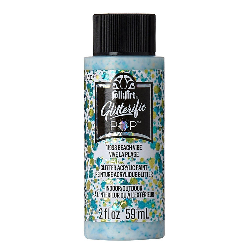 Load image into Gallery viewer, Folkart • glitterific pop acrylic paint beach vibe 59ml
