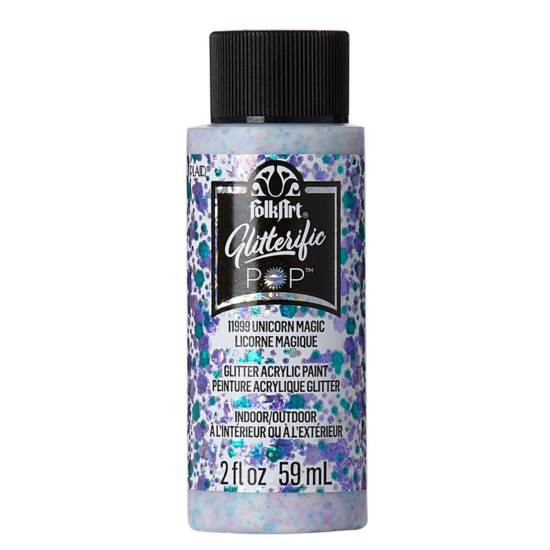 Load image into Gallery viewer, Folkart • glitterific pop acrylic paint unicorn magic 59ml
