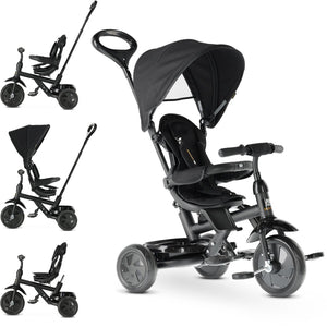 Deryan adventurer driewieler - 5-in-1 kinder driewieler - zwart