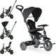 Deryan adventurer driewieler - 5-in-1 kinder driewieler - zwart