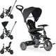Deryan adventurer driewieler - 5-in-1 kinder driewieler - zwart