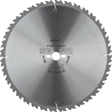 Wolfcraft - zaagtafel cirkelzaagblad 400x30mm - 36 tanden - zaagblad voor tafelzaag - serie groen - 6668000