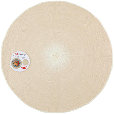 Alpina ronde placemat 38 cm - gevlochten placemat - papiergaren - tafelonderlegger - beige