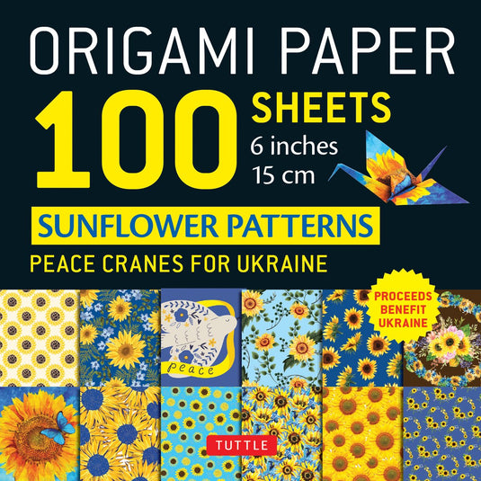 Tuttle origami paper 100 sheets sunflower patterns 6 (15 cm)