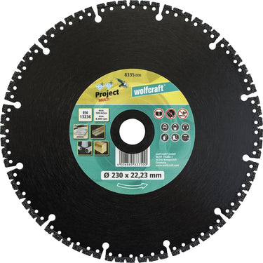 Wolfcraft - pro diamantdoorslijpschijf ø 230 mm - slijpschijf diamant voor haakse slijper - doorslijpschijf - 8335000
