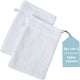 Hush. living hush living - washand 100% katoen - set van 2 - zware kwaliteit 500g m2 - stijlvol boord en ophanglus- 16x22cm - wit