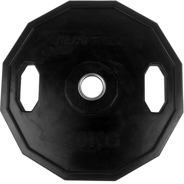 Tunturi olympische halterschijf - halter gewichten - 1x 20 kg - 50mm - rubber - incl. gratis fitness app