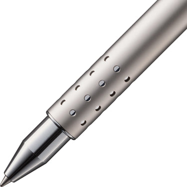 Lamy swift matt black rollerpen geschenk set – rollerpen met vloeibaar schrijfgevoel – behuizing van massief metaal in lijnbreedte b – inclusief rollerpenmine m 66 in blauw echtleren etui