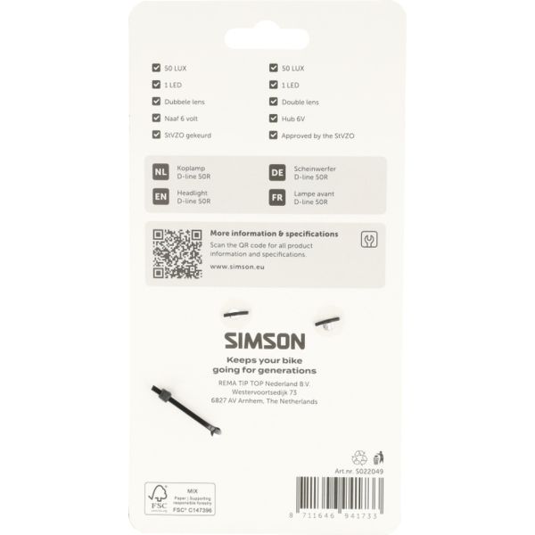 Afbeelding laden in galerijviewer, Simson koplamp aurora d-line 50r
