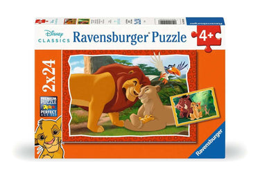 Ravensburger puzzel the lion king - twee puzzels - 24 stukjes - kinderpuzzel