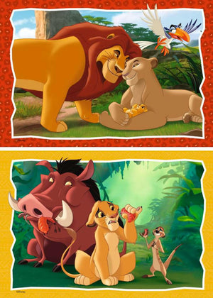 Ravensburger puzzel the lion king - twee puzzels - 24 stukjes - kinderpuzzel