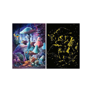 Ravensburger puzzel moonlight mushrooms (starline) 500 stukjes