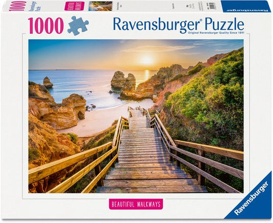 Ravensburger legpuzzel stairway to camilo beach, algarve - 1000st.