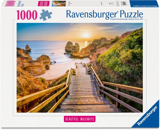 Laden Sie das Bild in Galerie -Viewer, Ravensburger legpuzzel stairway to camilo beach, algarve - 1000st.
