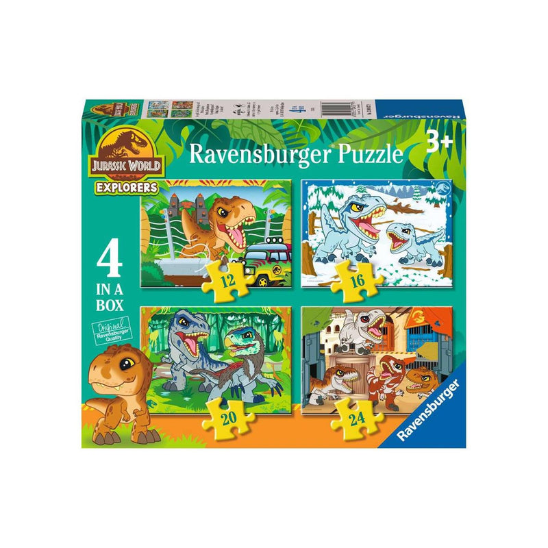 Load image into Gallery viewer, Ravensburger legpuzzel jurassic world explorers - 4 puzzels
