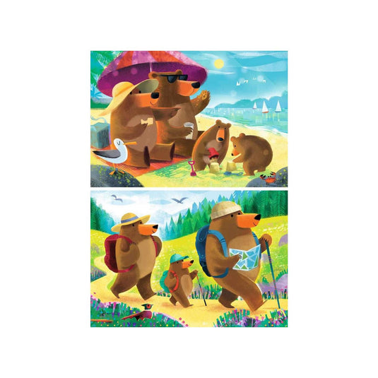 Ravensburger legpuzzel berenfamilie vakantie - 2x24st.