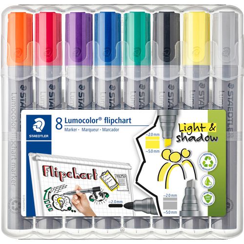 Staedtler flipovermarker 5.0 mm grijs permanent