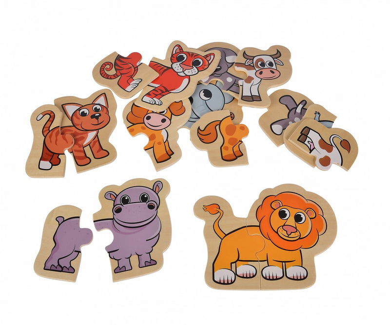 Afbeelding laden in galerijviewer, Eichhorn houten dierenpuzzel - educatief speelgoed fsc hout 16 stukjes.
