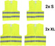 Carpoint veiligheidsvest combi set - 2x small - 2x extra large - voordeelverpakking
