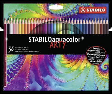 Stabilo aquacolor - premium aquarel kleurpotloden - arty - etui met 36 kleuren