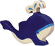 Holztiger zeedieren - blauwe walvis - 20x3x14cm - houten figuur - handgemaakt