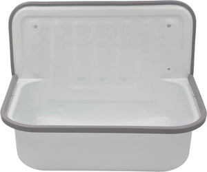 Plieger uitstortgootsteen - uitgietbak - met sifon, plug ketting - wit - 50.5cm x 33cm
