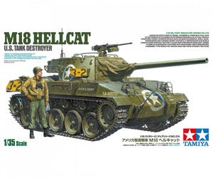 Tamiya modelbouwpakket militaire voertuigen - 35376 u.s. tank destroyer m18 hellcat plastic - 1:35 - modelbouw
