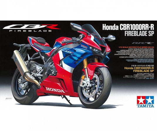 Tamiya modelbouwpakket auto - 14138 honda cbr1000rr-r fireblade sp plastic - 1:12 - modelbouw