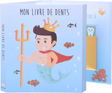 Toothwonders - le triton - livre de collection de dents avec fermeture magnétique
