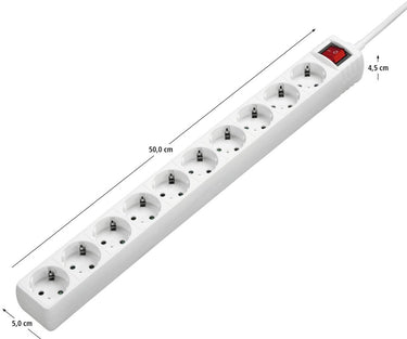 Hama stekkerdoos met schakelaar - 10-voudig - 3m kabel - wit