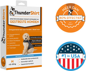 Thundershirt m - nº1 ontspannend vest voor gestreste honden - direct rustgevend - eenvoudig in gebruik - zachte methode