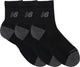 New balance active qtr socks 3 pack unisex sportsokken - black